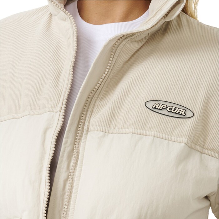 2024 Rip Curl Mujer Puffer De Cordn Mixto High Tide 02DWJA - Off White